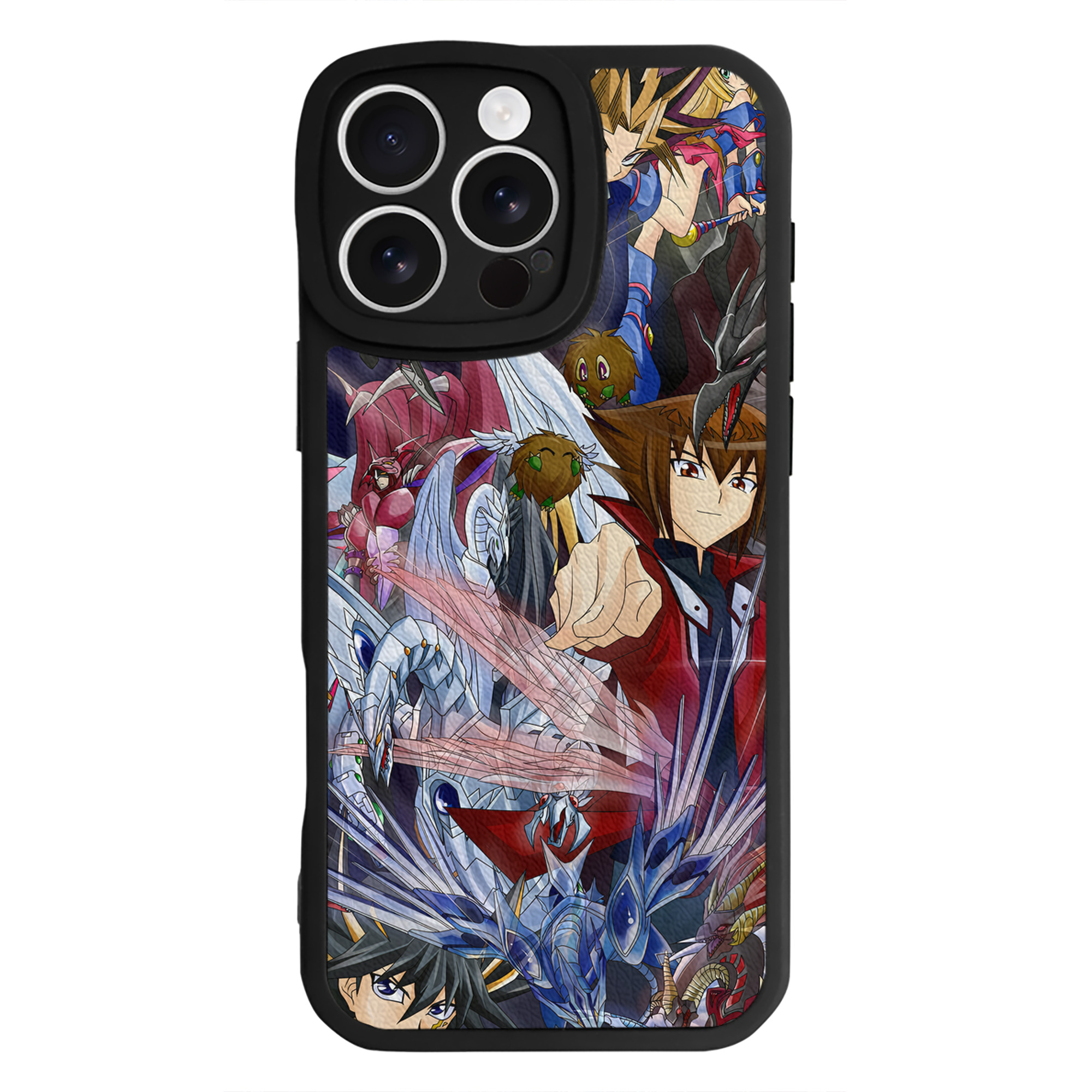 （画像用） 遊☆戯☆王 Yu-Gi-Oh! 【iPhone 16シリーズ対応】シリコンスマホケース（レザー調） 材質：シリコン